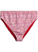 Bas de bikini tai à imprimé floral avec bord froncé, Rose, Packshot image number 0