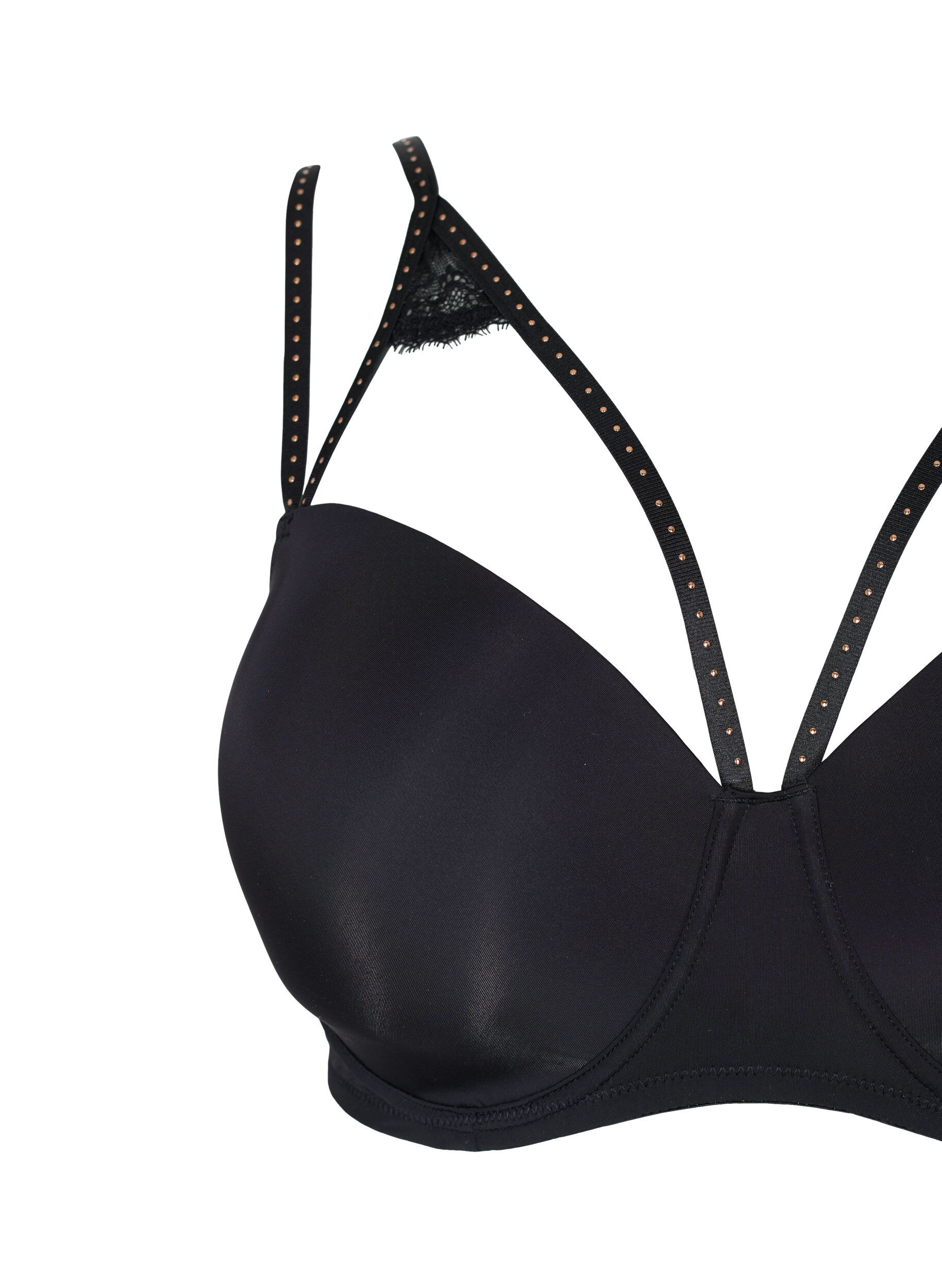 Zizzi Soutien-gorge moul&eacute; avec cordons, Noir, Packshot image number 2