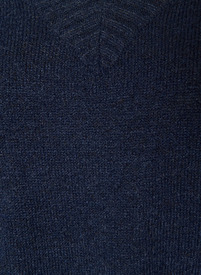 Pull col V, Bleu, Packshot image number 2
