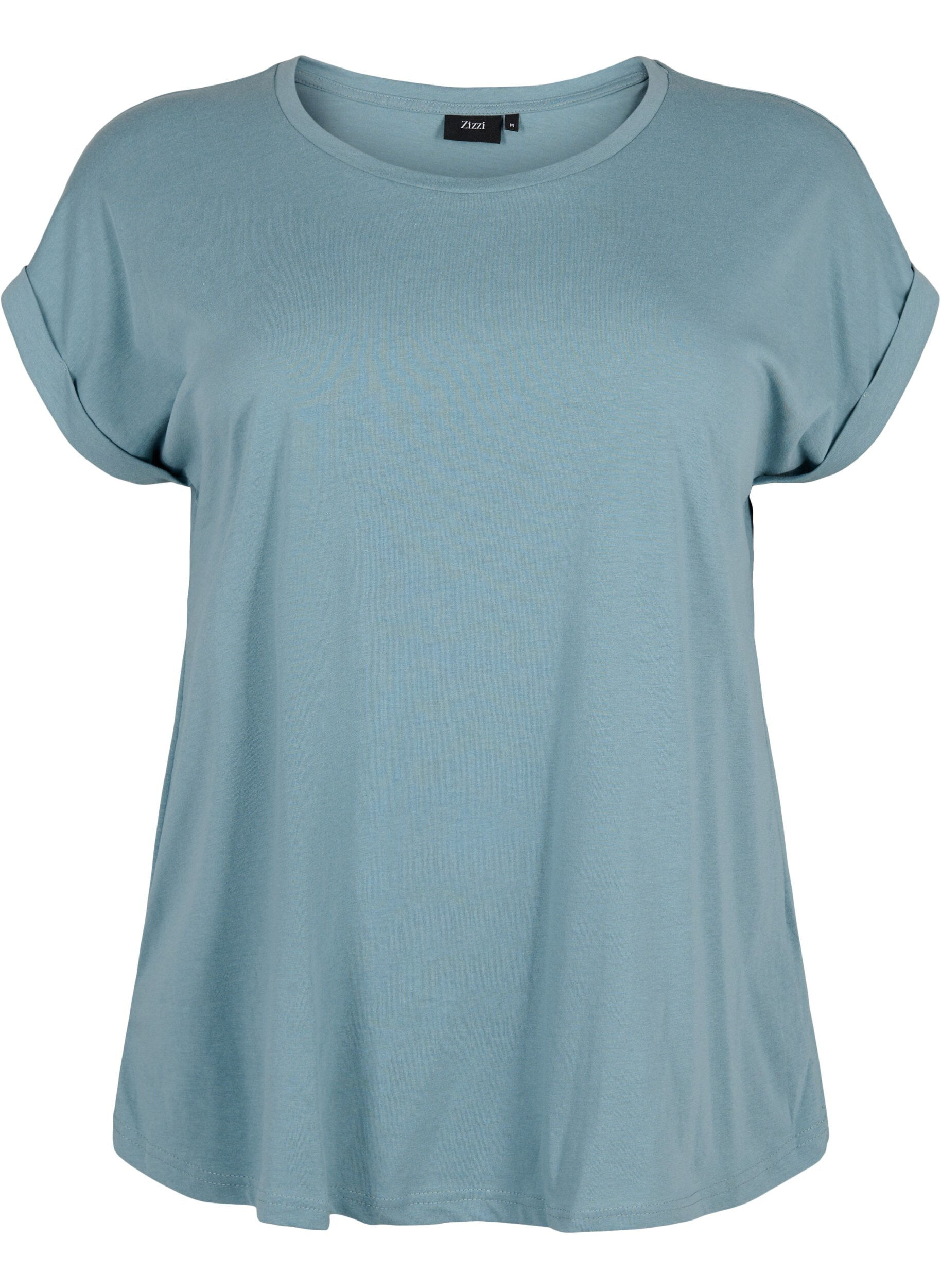 T-shirt &agrave; manches courtes en coton m&eacute;lang&eacute;