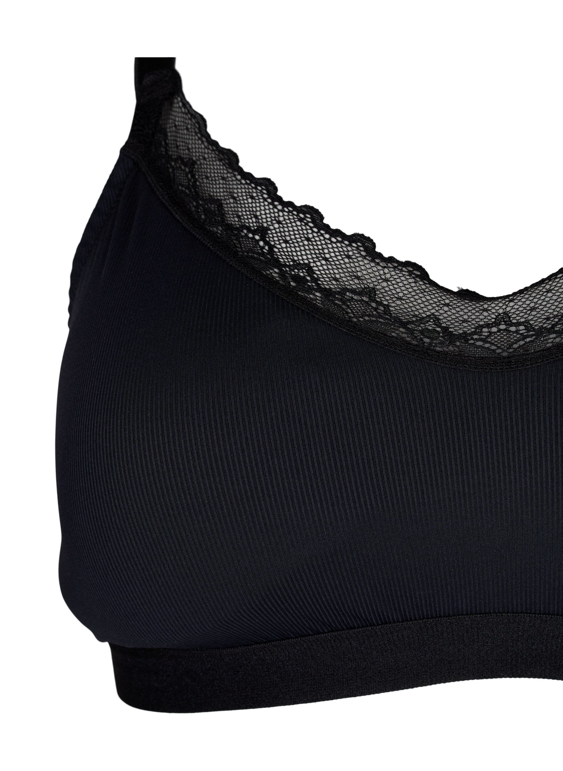 Zizzi Soutien-gorge c&ocirc;tel&eacute; avec dentelle, Black, Packshot image number 2