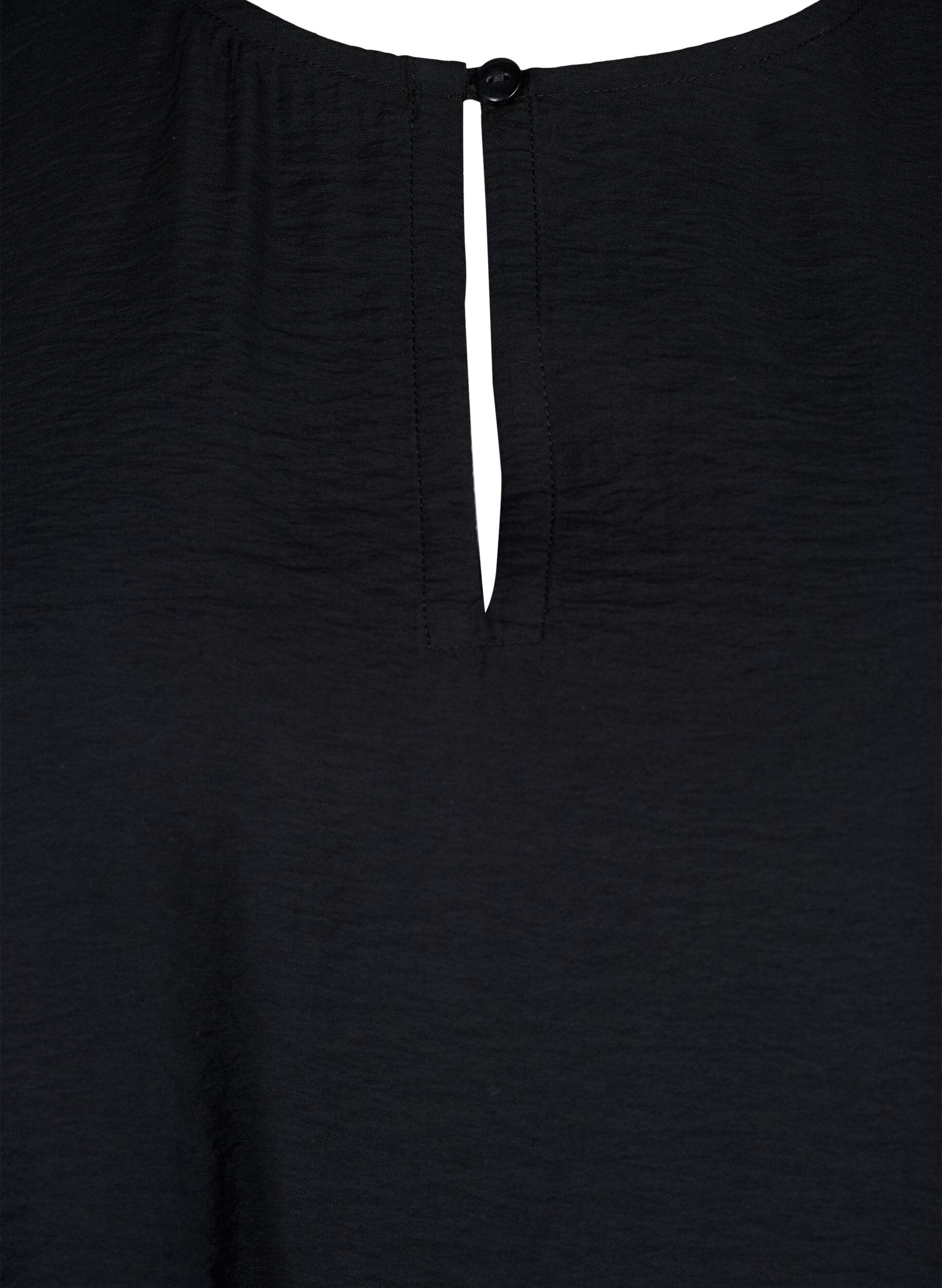 Zizzi Chemisier &agrave; manches courtes en viscose, Black, Packshot image number 2