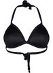 Soutien-gorge de bikini triangle solide, Noir, Packshot image number 1