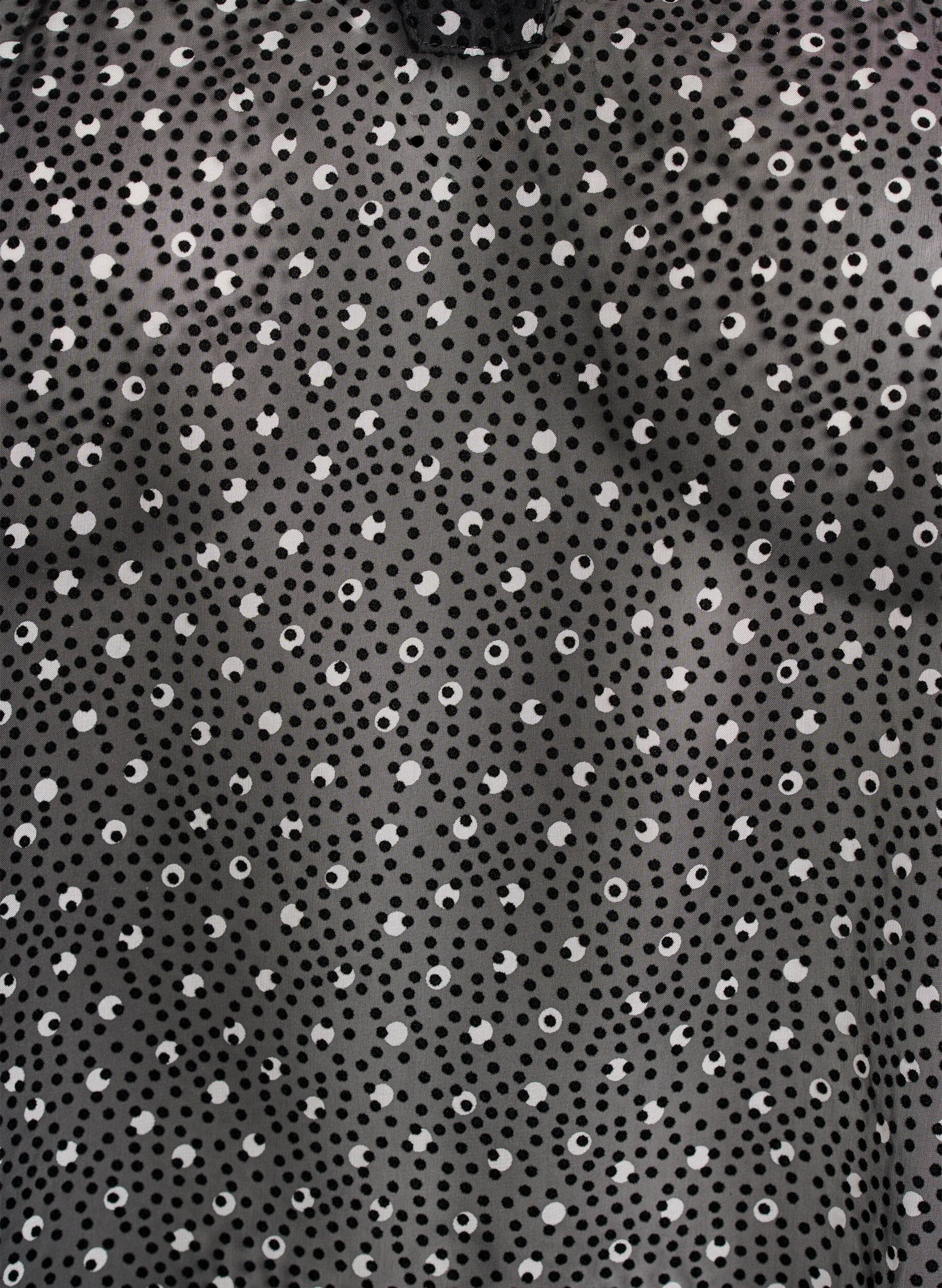 Zizzi Tunique en mousseline &agrave; pois de velours, Noir, Packshot image number 2