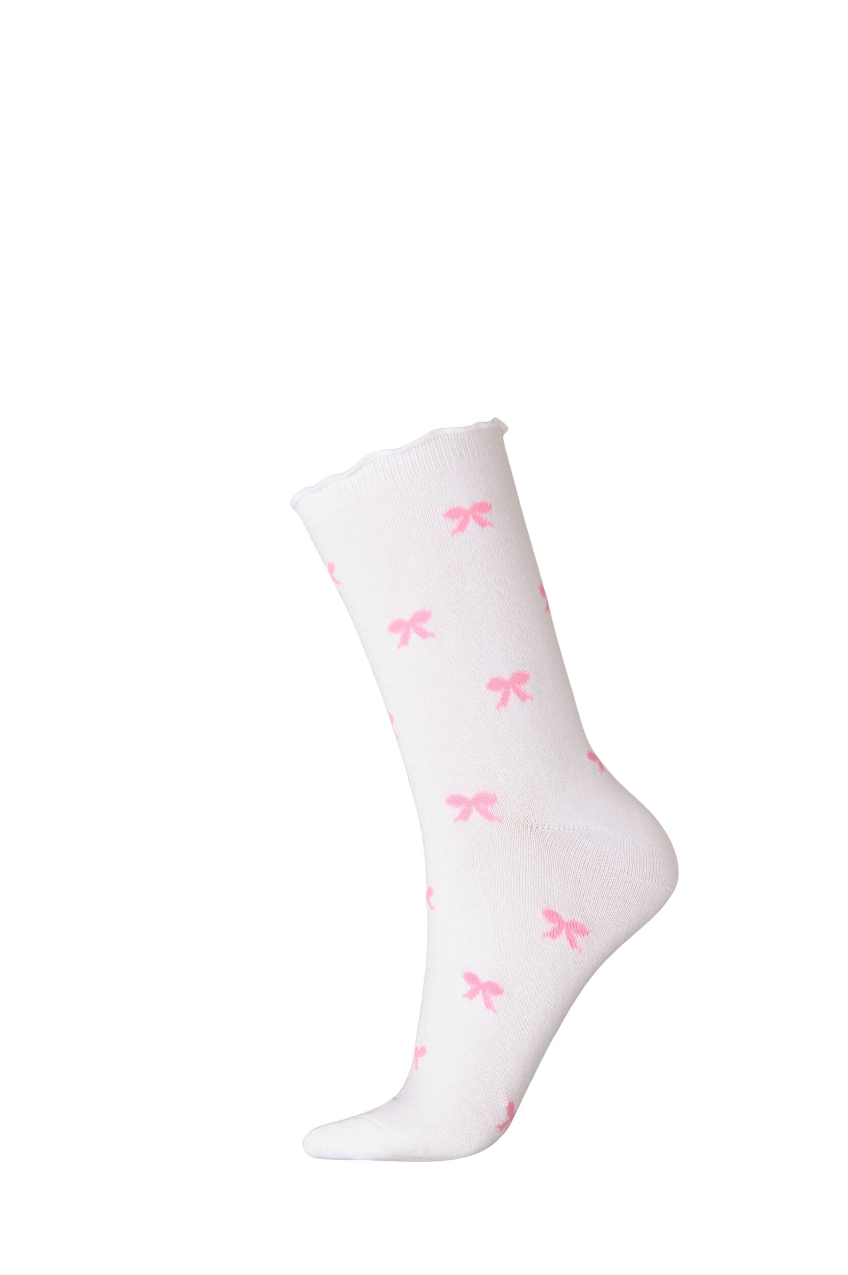 ZizziChaussettes en coton &agrave; motifs, Blanc, Packshot image number 0