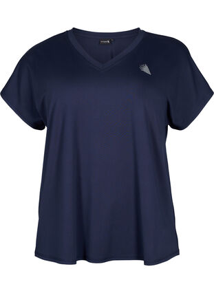 T-shirt de sport avec col en V, Night Sky, Packshot image number 0