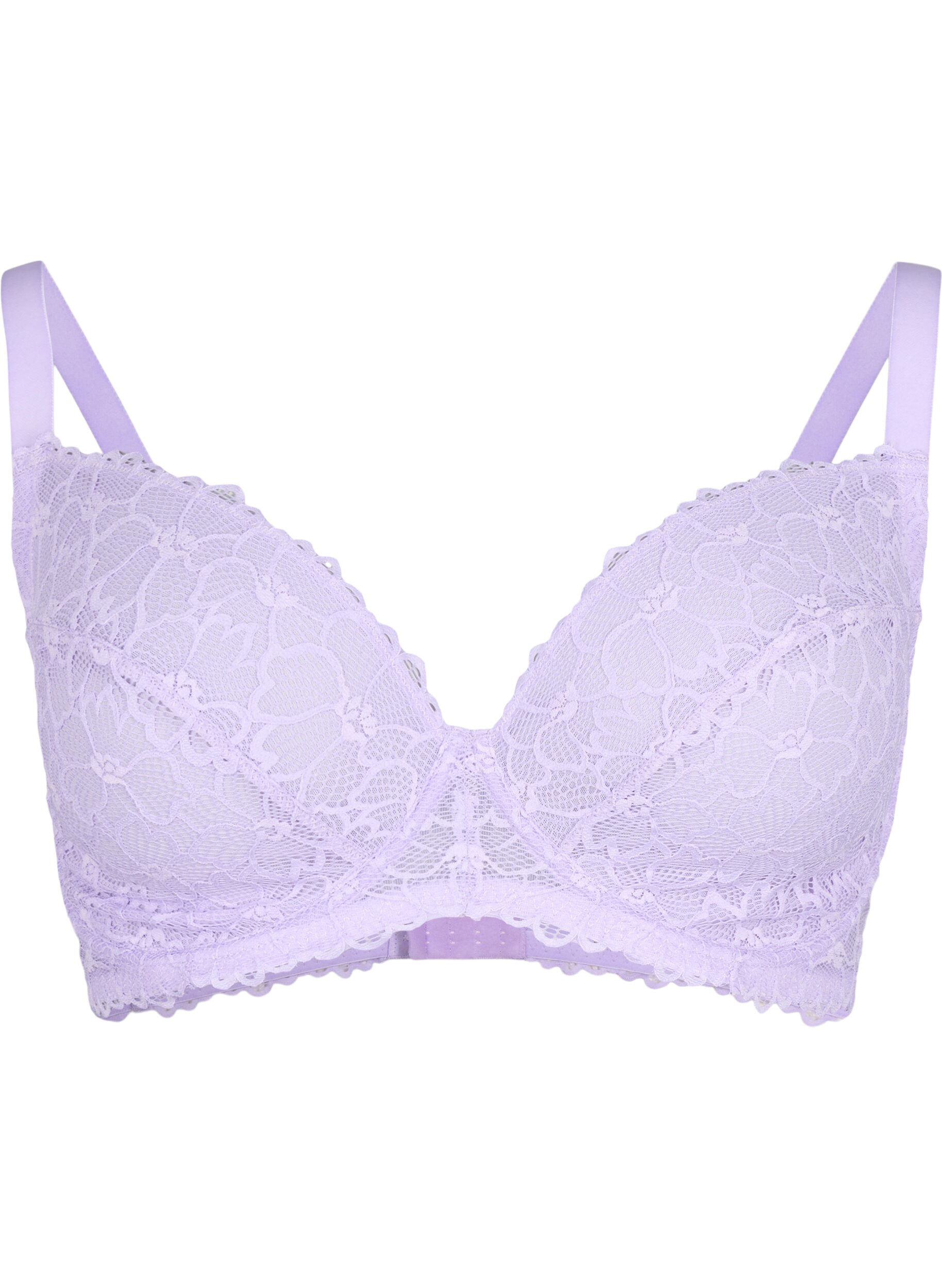 Zizzi Soutien-gorge en dentelle avec armatures, Mauve, Packshot image number 0