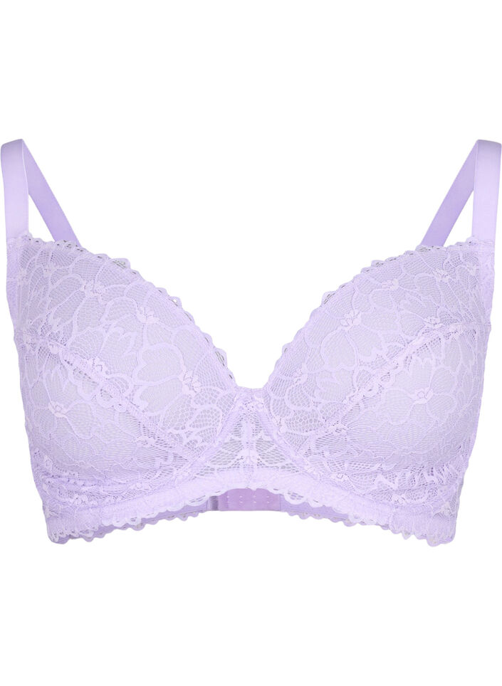 Soutien-gorge en dentelle avec armatures, Mauve, Packshot image number 0