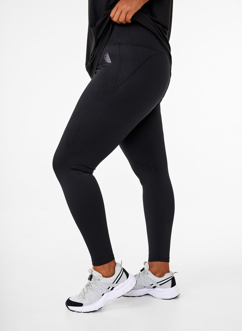Collants d'entra&icirc;nement avec doublure polaire, Noir, Model image number 0