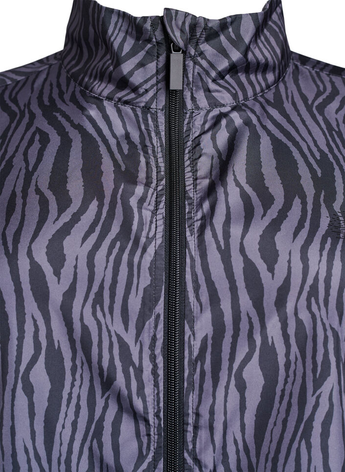 Veste de running à col montant et ourlet ajustable, Gris, Packshot image number 2