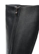 Botte haute avec empi&egrave;cements c&ocirc;tel&eacute;s, Noir, Packshot image number 2