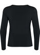 Blouse avec col en V et drapé, Black, Packshot image number 1