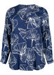Chemise à manches longues en viscose avec imprimé floral, Navy B./Big Fl.AOP, Packshot image number 0