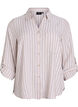 Chemise en lin et viscose avec manches 3/4, Beige, Packshot image number 0