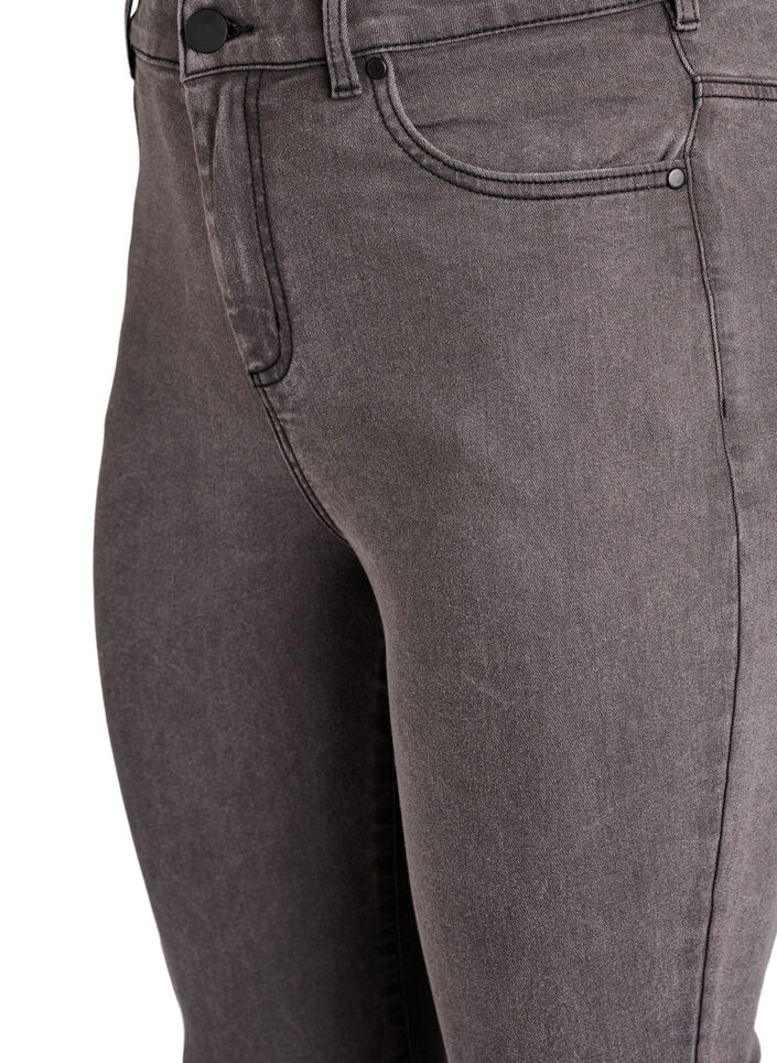 Jean Amy taille haute coupe super slim, Gris, Packshot image number 2