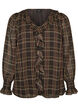 Blouse &agrave; carreaux avec volants, Vert, Packshot image number 0