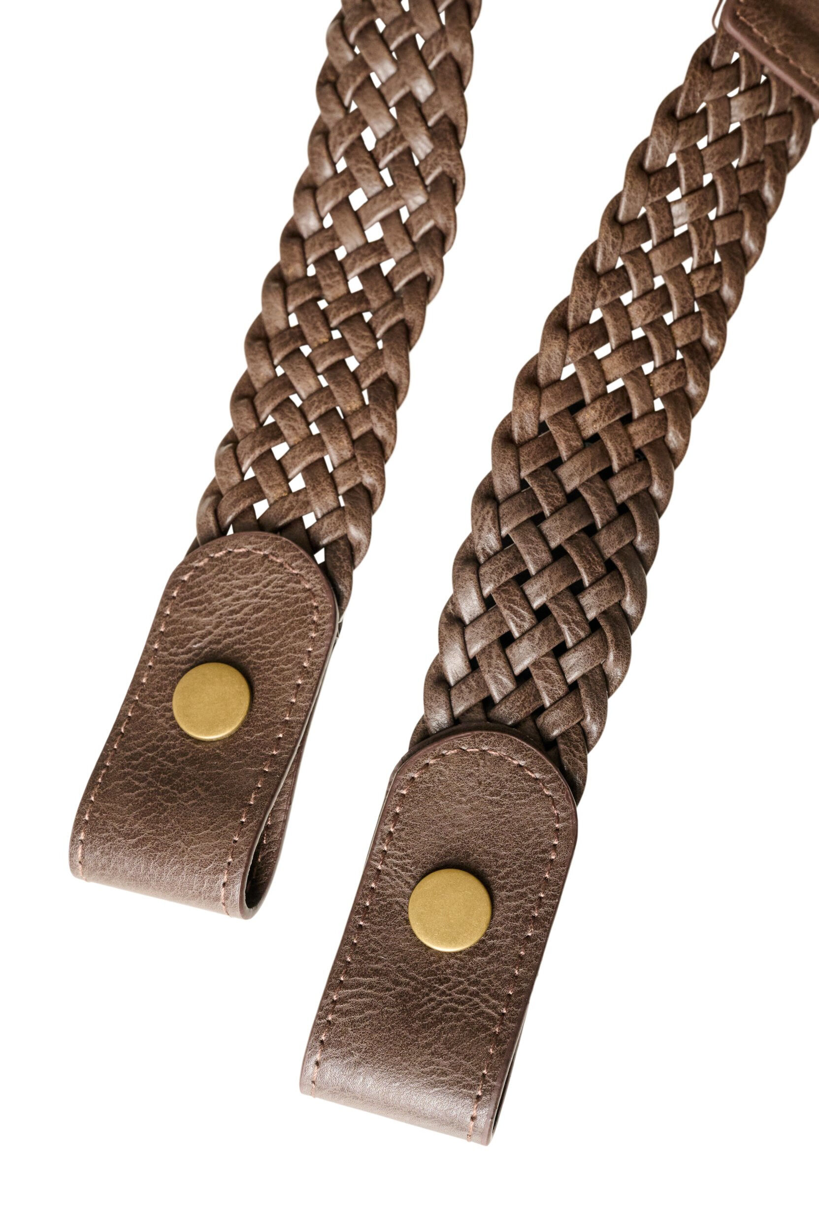ZizziCeinture tress&eacute;e &eacute;lastique, Marron, Packshot image number 2