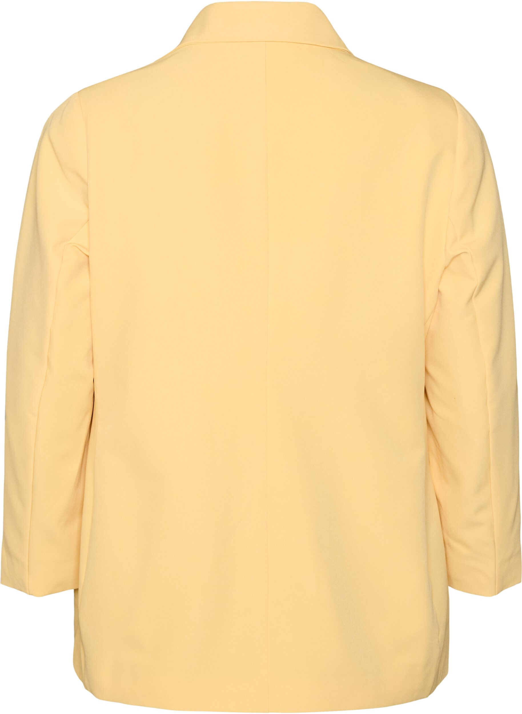 Zizzi Blazer classique avec fermeture boutonn&eacute;e, Jaune clair, Packshot image number 1