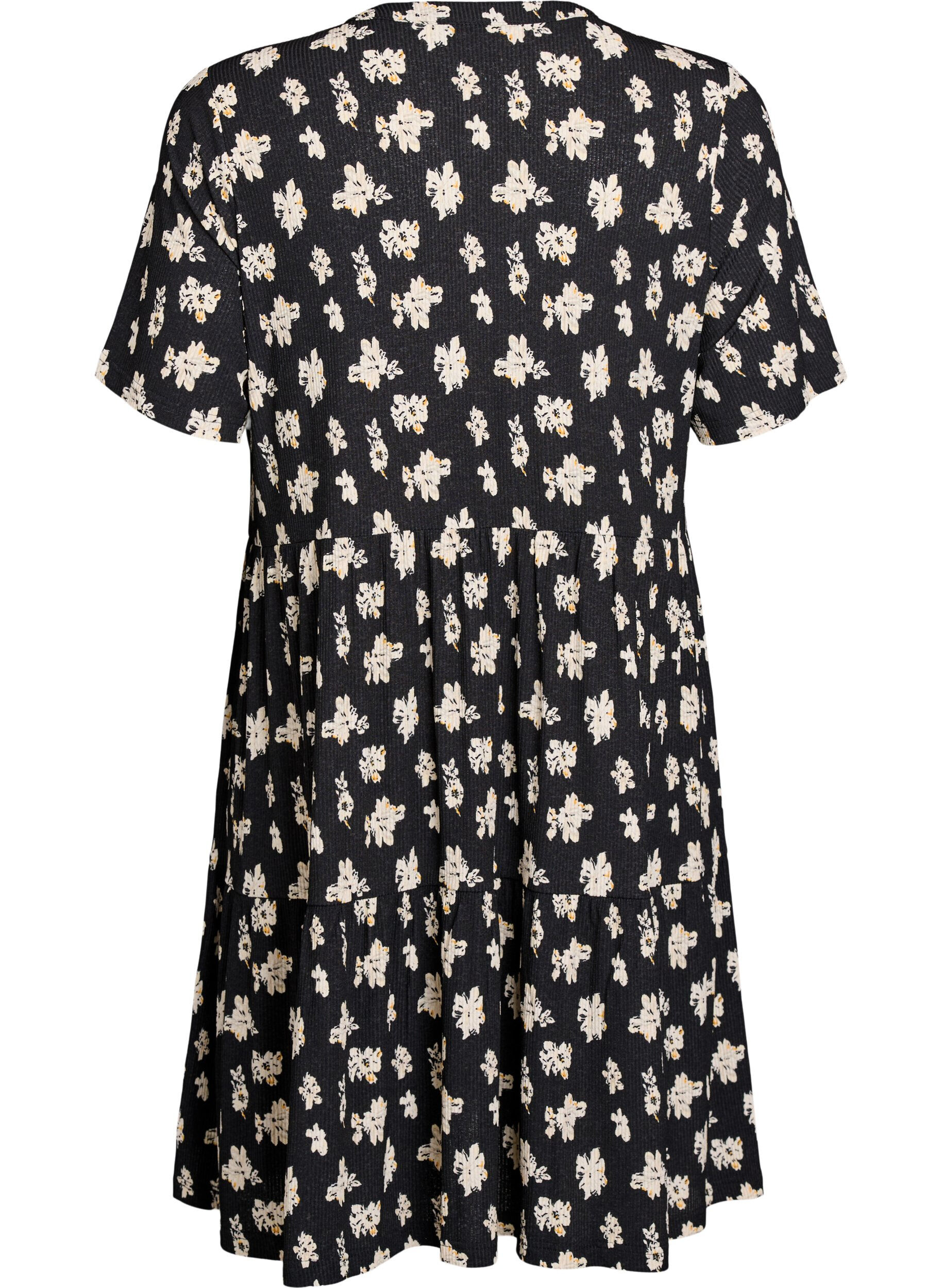 ZizziRobe &agrave; motifs avec empi&egrave;cements, Noir, Packshot image number 1