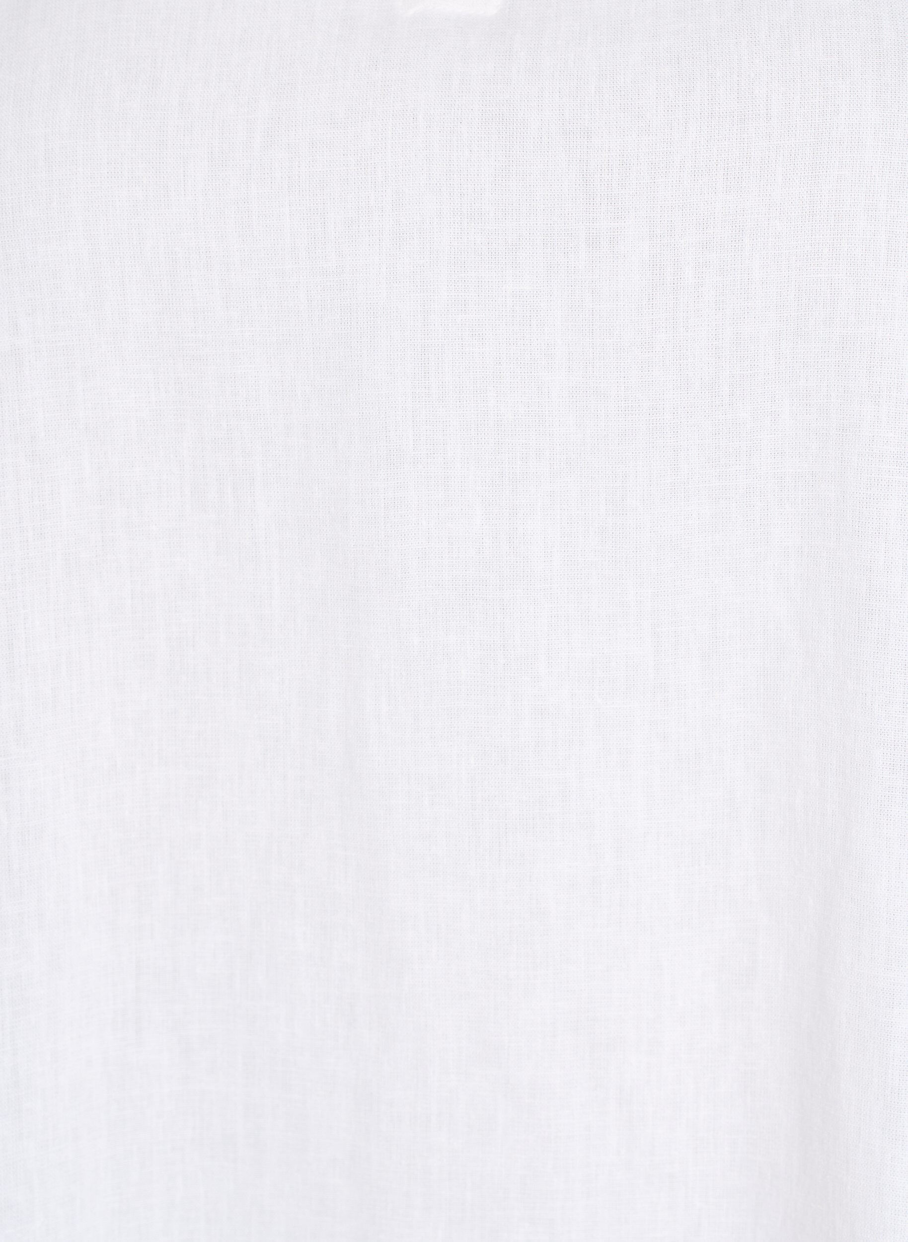 Zizzi Blouse en lin et viscose avec manches 1/2, Blanc, Packshot image number 2