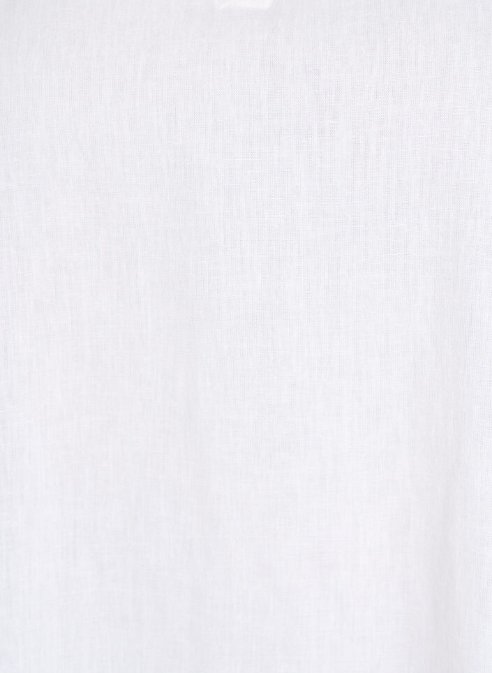 Blouse en lin et viscose avec manches 1/2, Blanc, Packshot image number 2