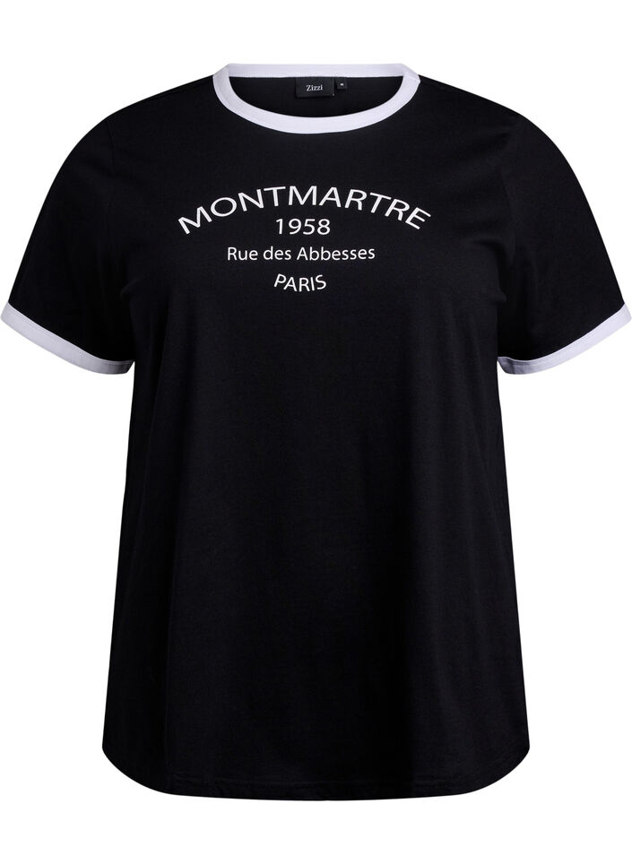 T-shirt avec texte imprimé, Black w.An. Wh.Paris, Packshot image number 0