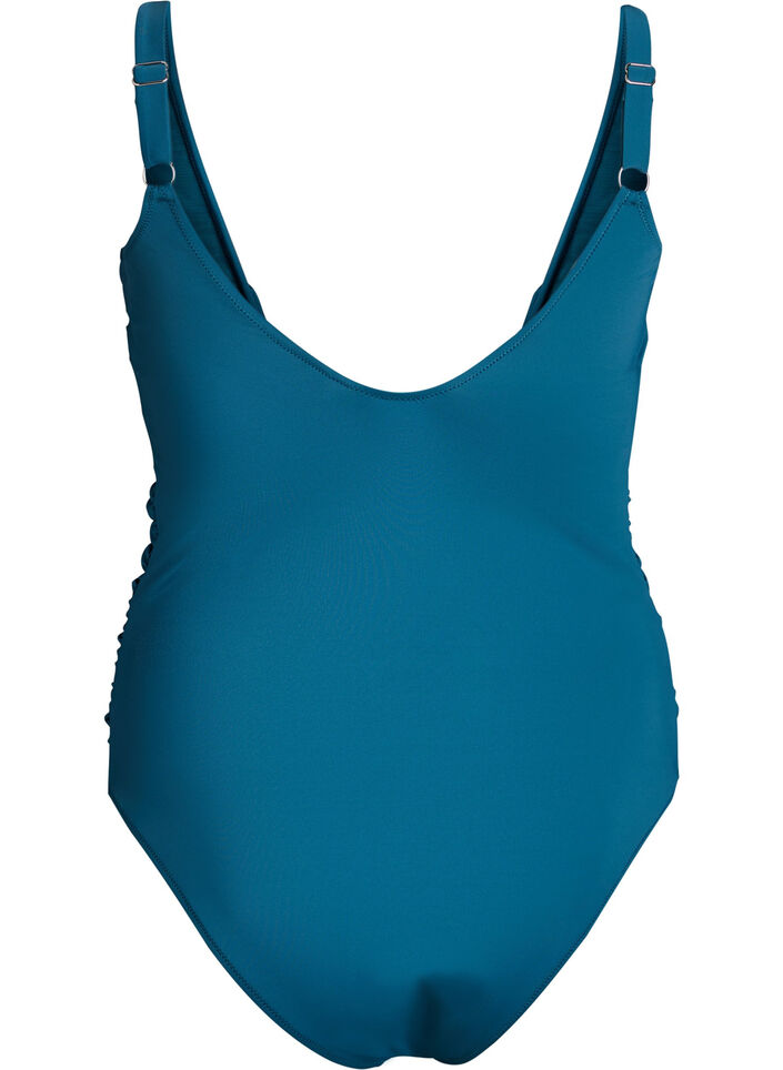 Maillot de bain avec volants et inserts amovibles, Bleu p&eacute;trole, Packshot image number 1