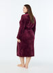 Peignoir en velours doux avec poches, Bordeaux fonc&eacute;, Model image number 1