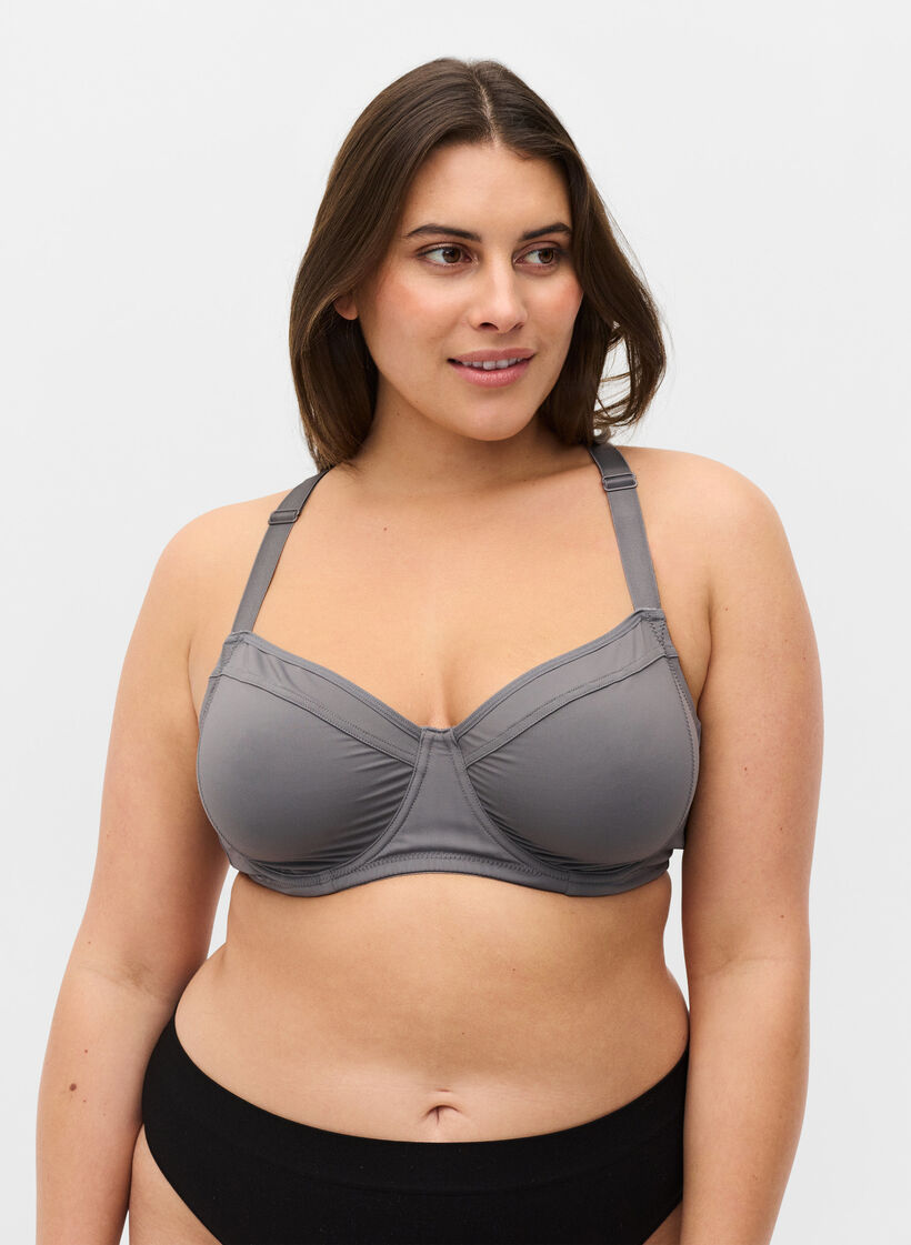 Soutien-gorge à armatures avec détail au dos, Smoked Pearl, Model image number 0