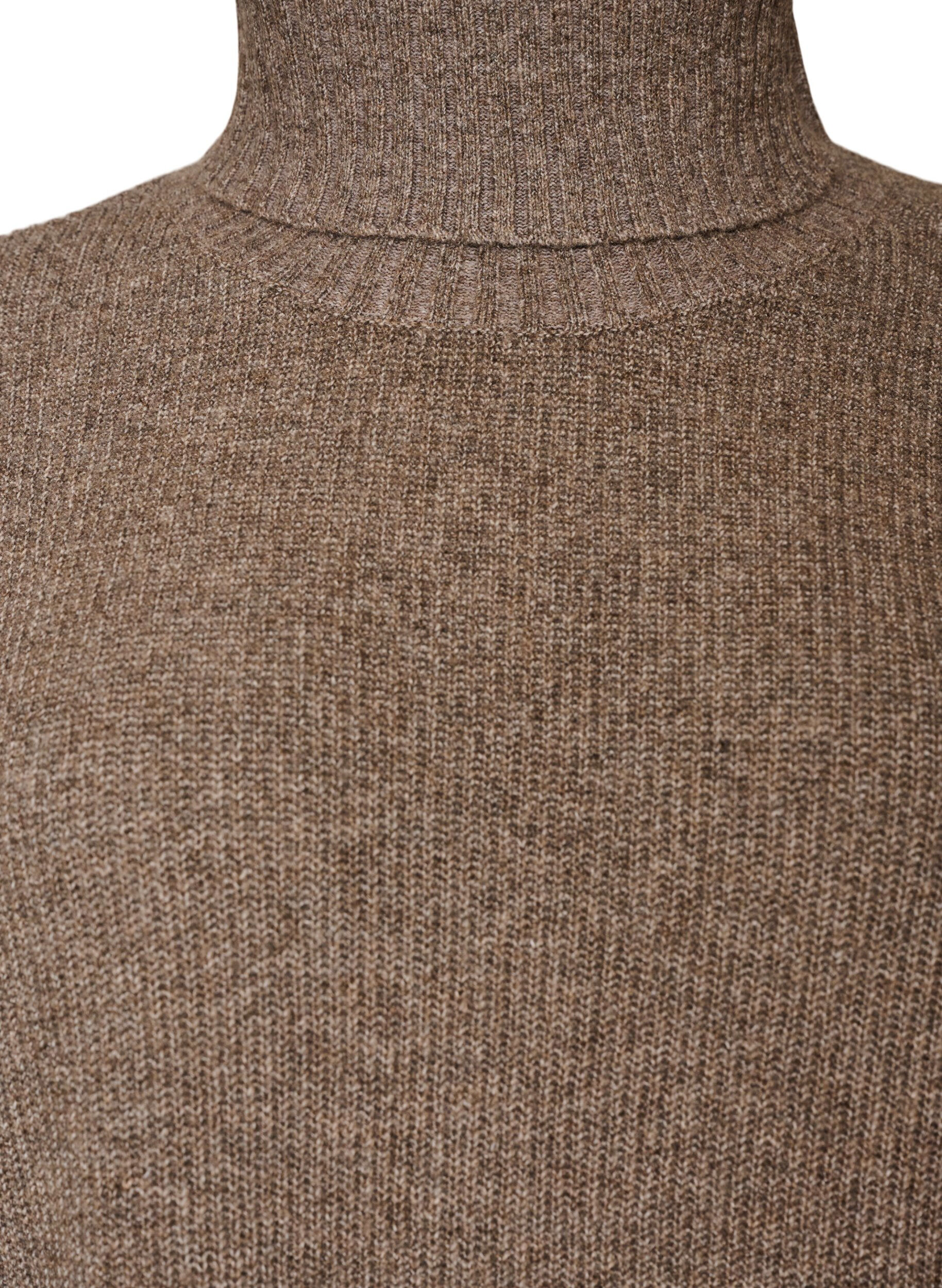 ZizziPull en maille l&acirc;che avec col roul&eacute;, Marron, Packshot image number 2