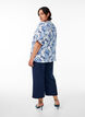 Pantalon ample en longueur 7/8, Bleu, Model image number 1