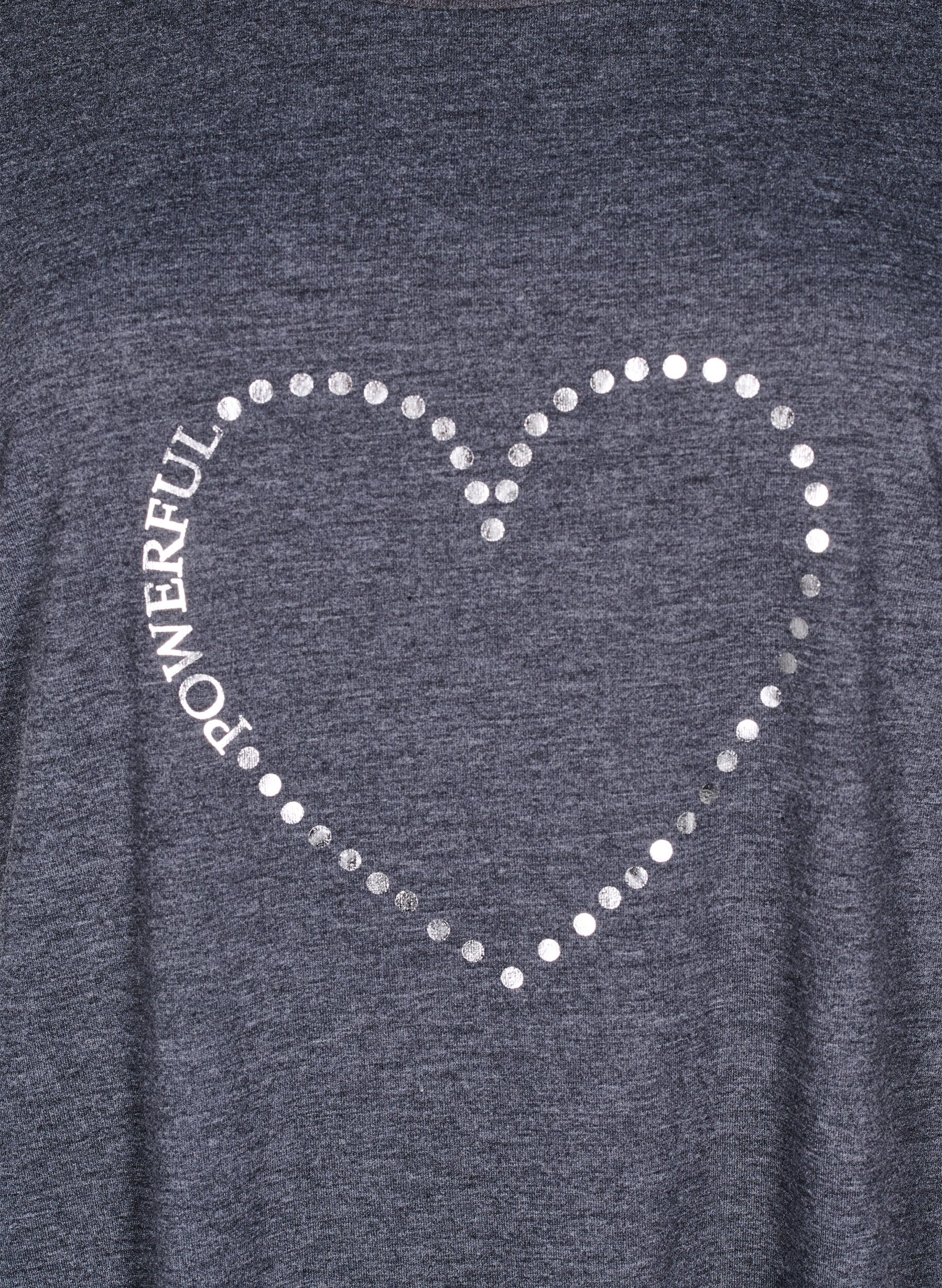 Zizzi Chemise de nuit &agrave; manches courtes avec imprim&eacute; texte, , Packshot image number 2