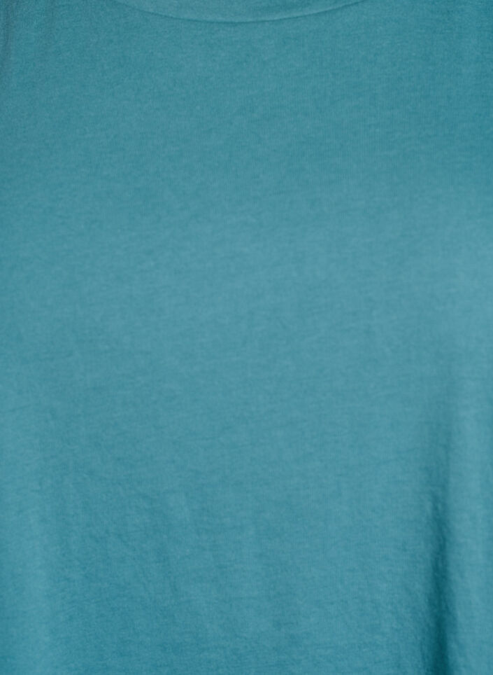 T-shirt à manches courtes en coton mélangé, Bleu, Packshot image number 2