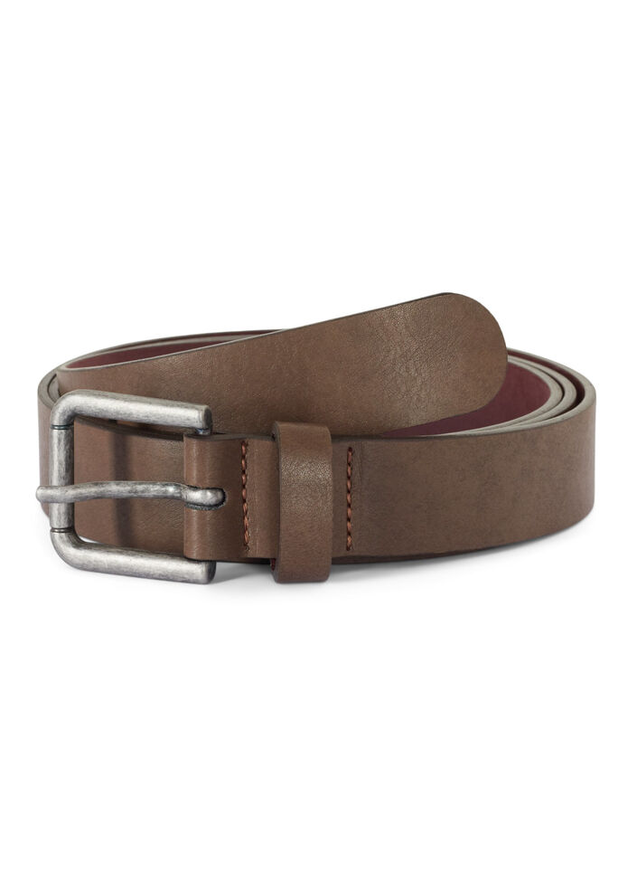 Ceinture marron en simili cuir, Bracken, Packshot image number 0