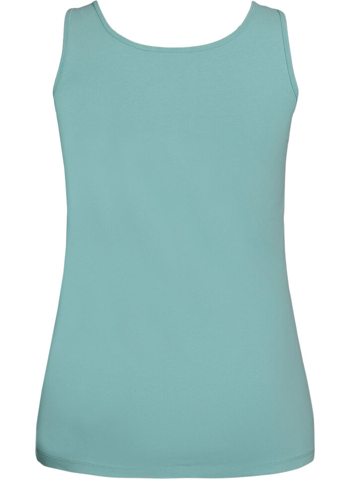Haut basic uni en coton, Vert, Packshot image number 1