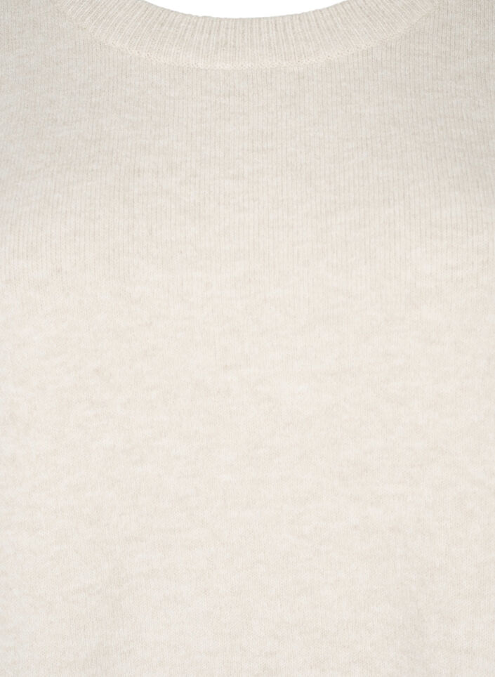 Pull à manches longues avec col rond	, Pumice Stone Mel., Packshot image number 2