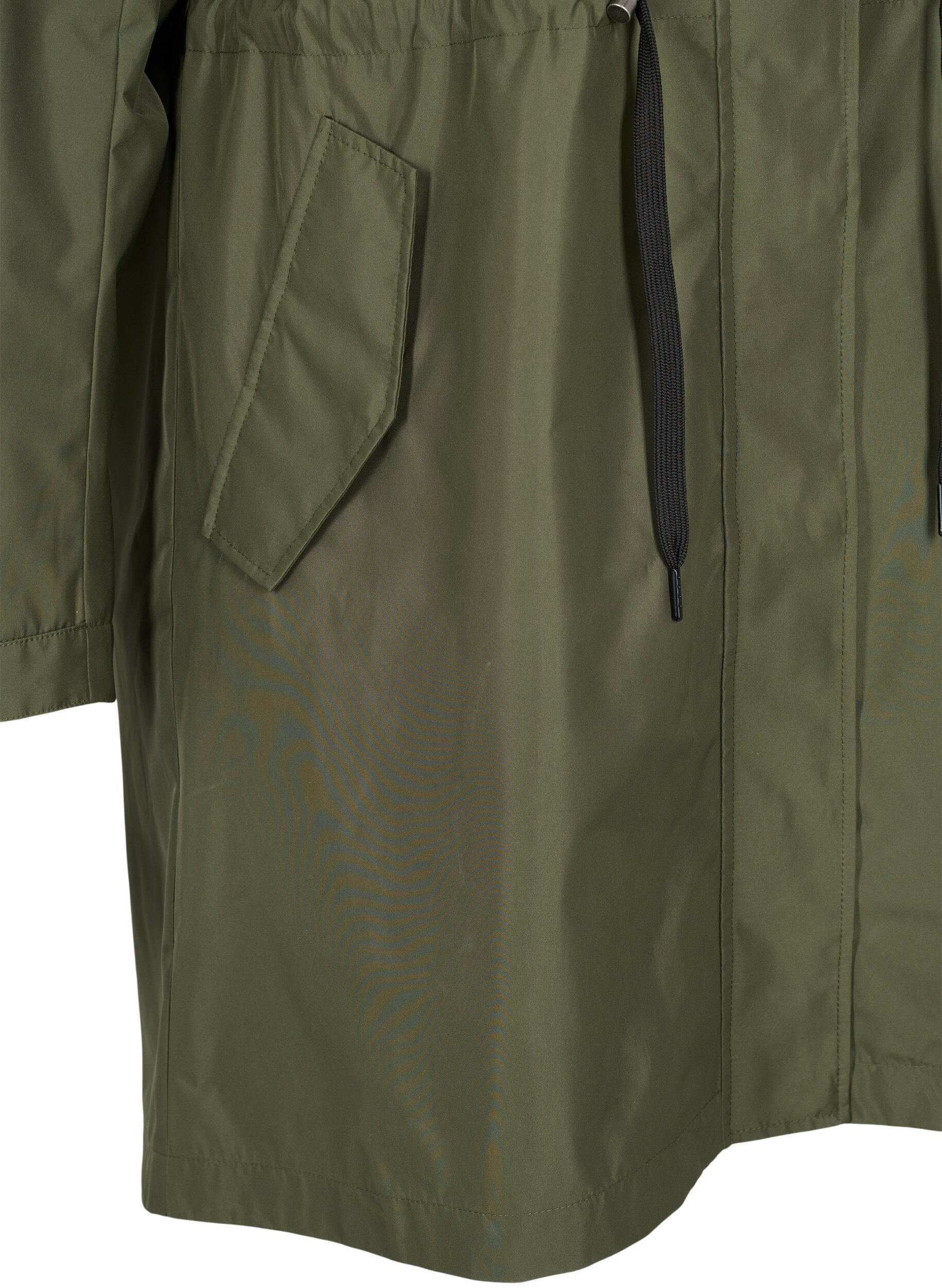 Zizzi Parka imperm&eacute;able avec capuche amovible, Forest Night, Packshot image number 3