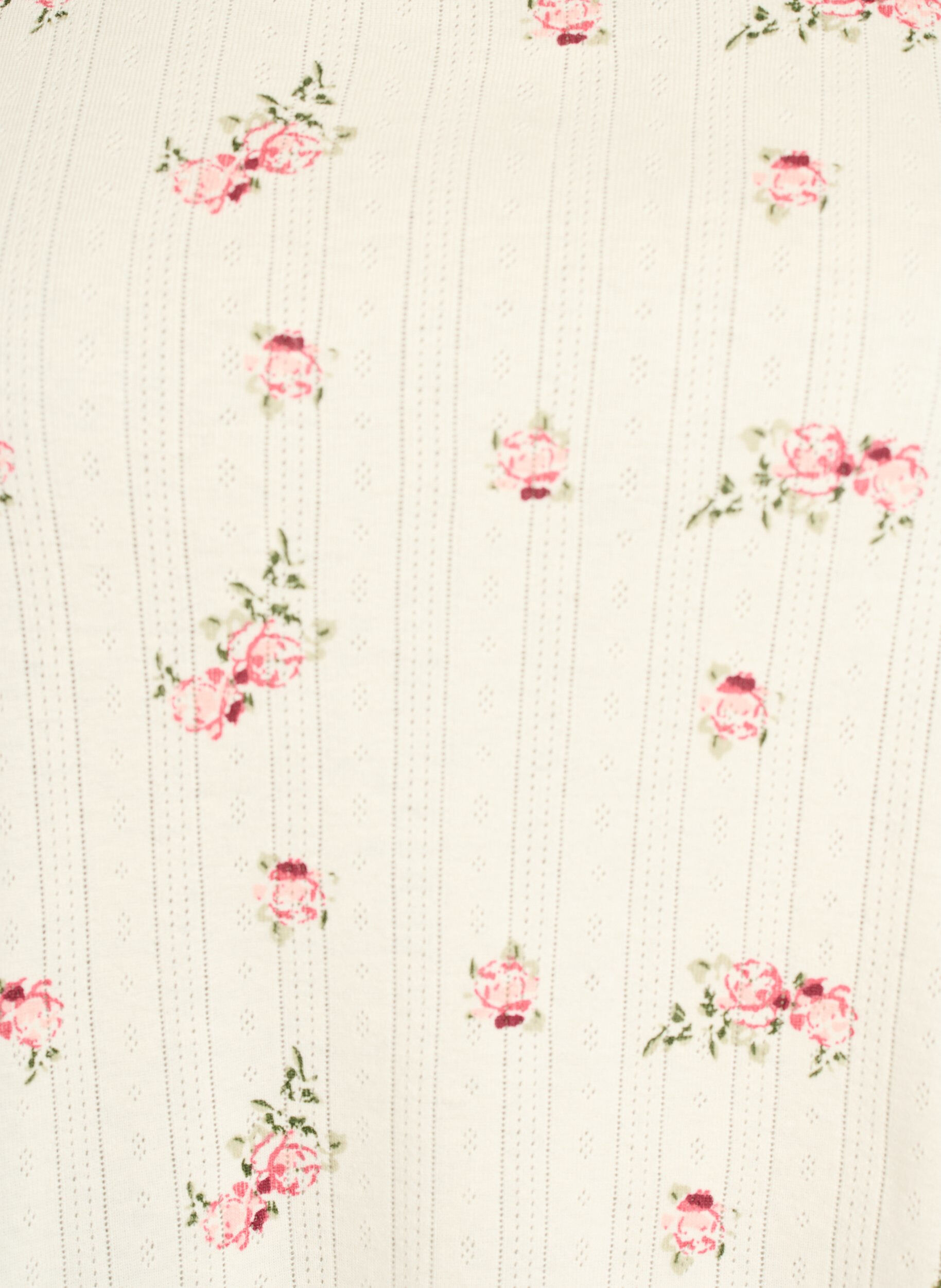 Zizzi Haut de pyjama en coton bio avec mancherons, Vanille, Packshot image number 2