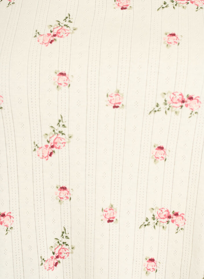 Haut de pyjama en coton bio avec mancherons, Vanille, Packshot