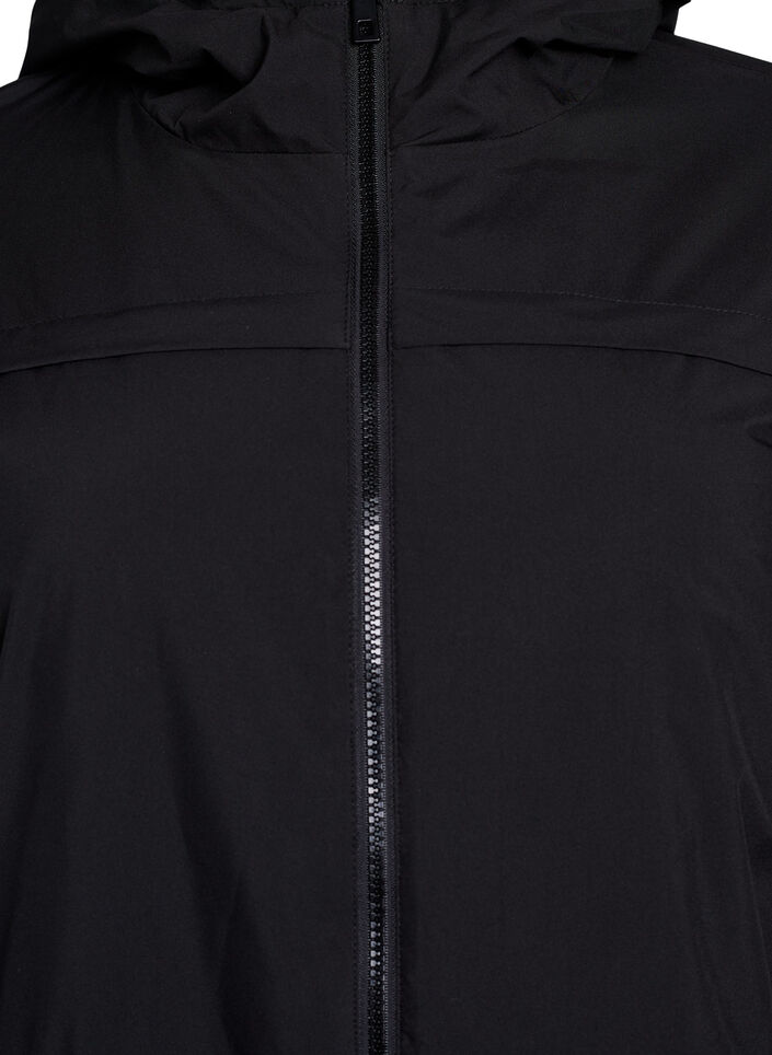 Parka matelass&eacute;e l&eacute;g&egrave;re &agrave; capuche, Noir, Packshot image number 2