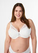 Soutien-gorge rembourr&eacute; en dentelle avec armatures, Blanc, Model image number 0