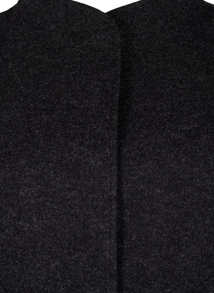  Blouson bomber aspect laine avec poches, Dark Grey Melange, Packshot image number 2