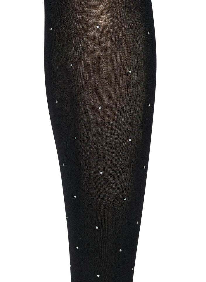 Collants en 40 deniers avec strass, Black, Packshot image number 1