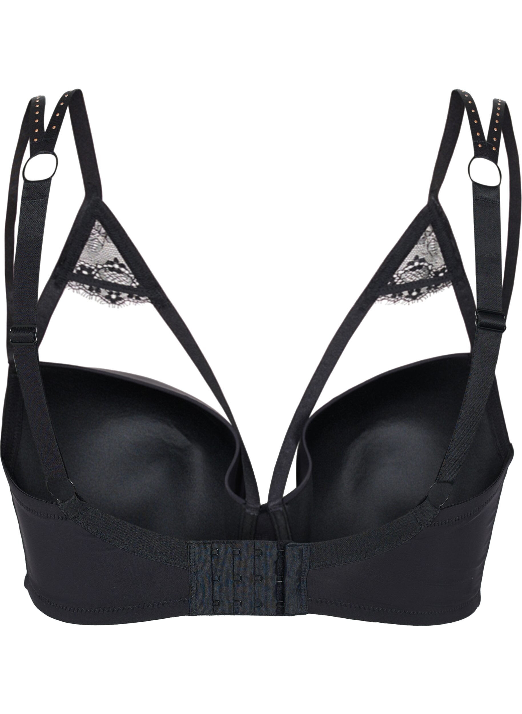 Zizzi Soutien-gorge moul&eacute; avec cordons, Noir, Packshot image number 1
