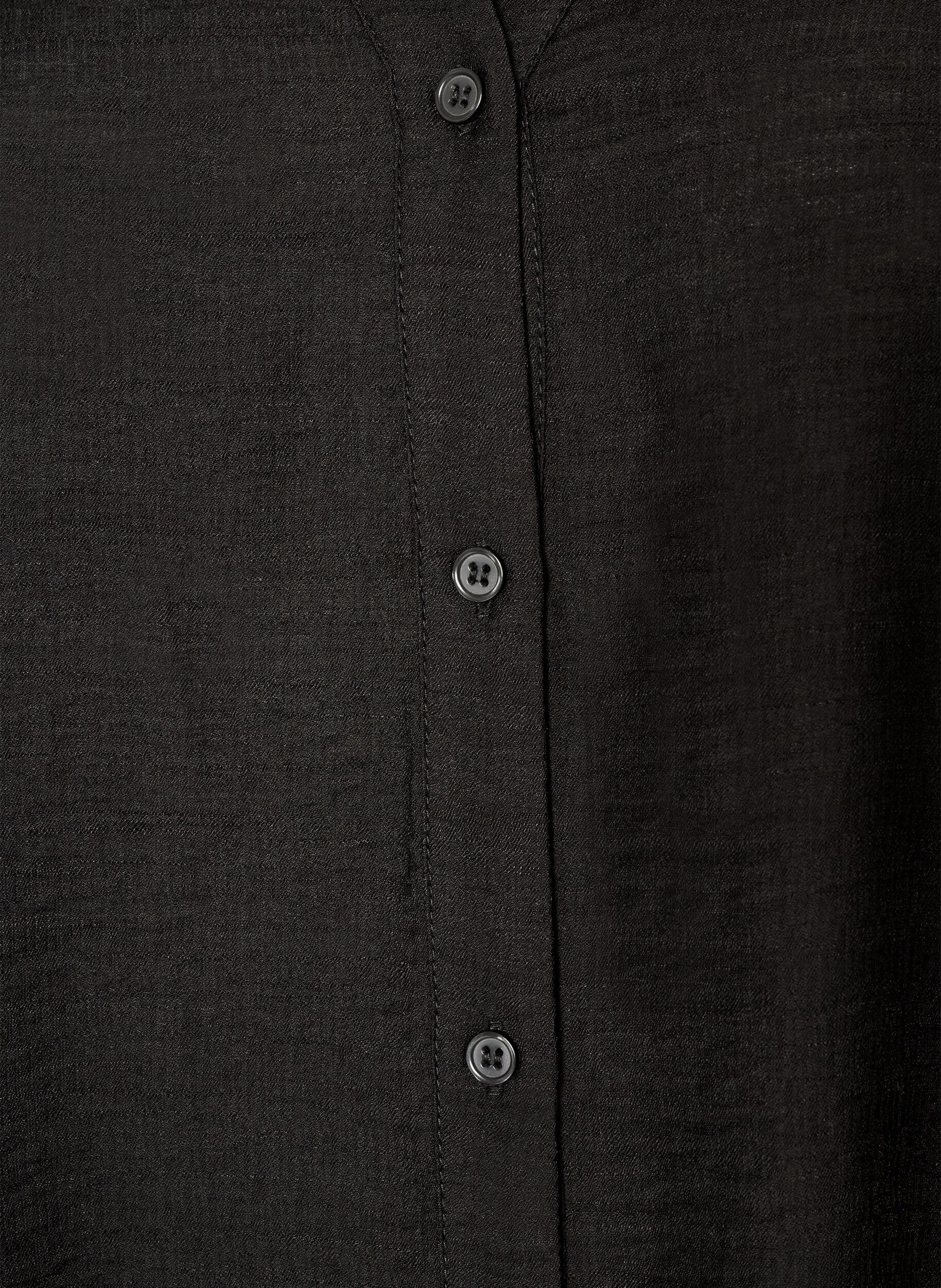 ZizziChemise en viscose avec manches brod&eacute;es, Noir, Packshot image number 2