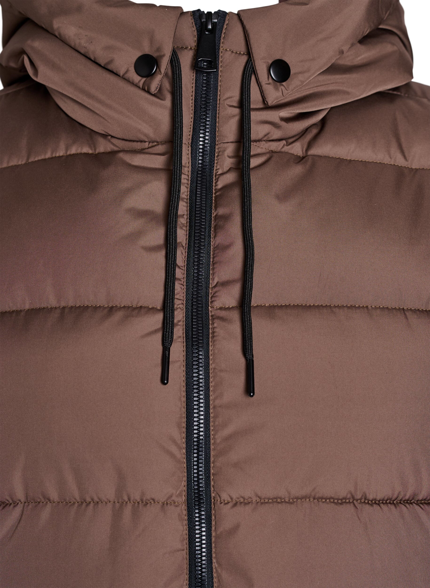 ZizziVeste longue avec capuche et poches, Marron, Packshot image number 2