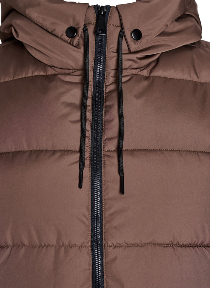Veste longue avec capuche et poches, Marron, Packshot image number 2