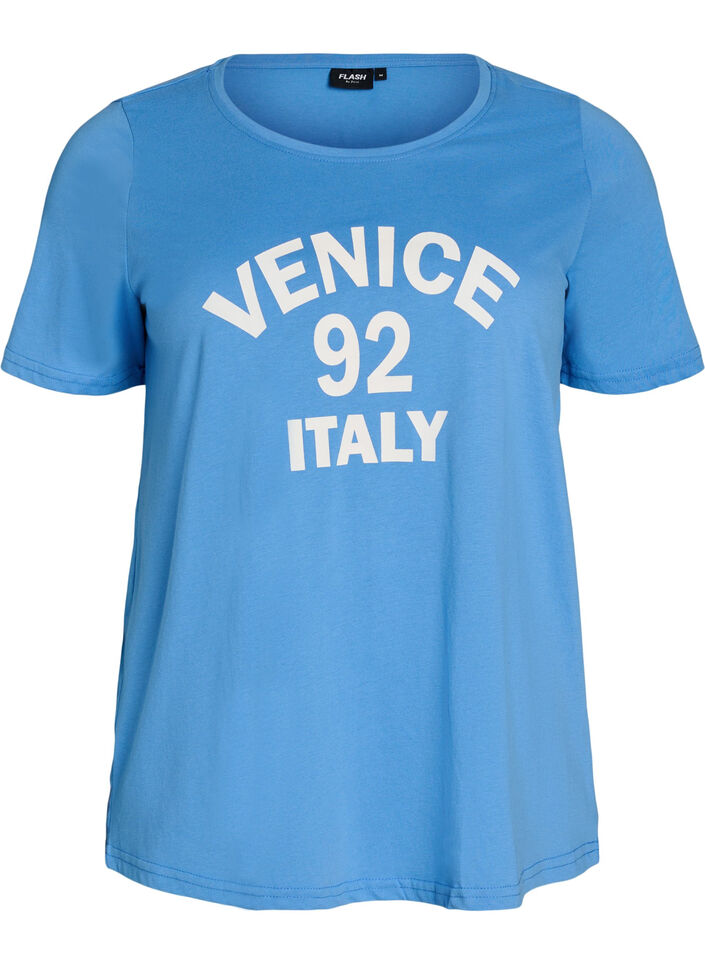T-shirt imprim&eacute;, Bleu, Packshot image number 0