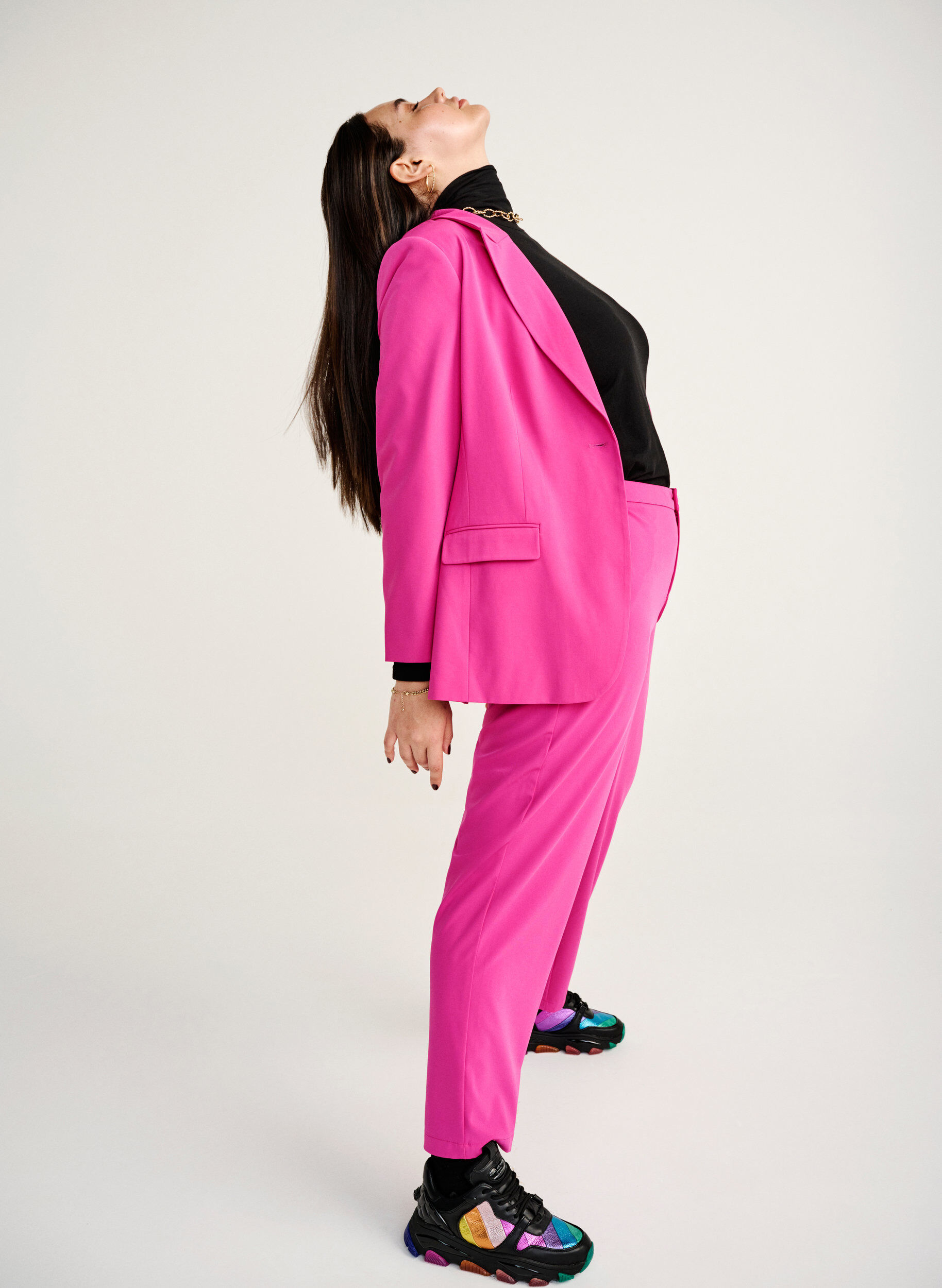 Zizzi Pantalon classique avec poches, Festival Fuchsia, Image image number 0