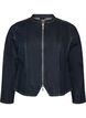 Veste en denim ajust&eacute;e avec fermeture zipp&eacute;e, Bleu, Packshot image number 0